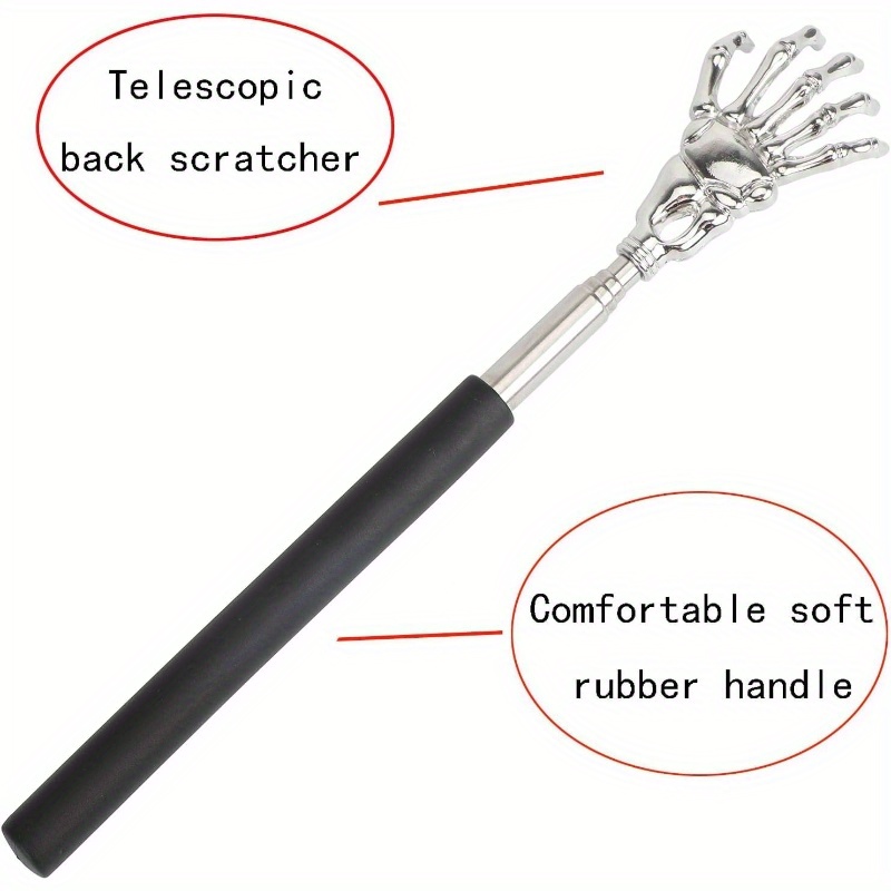 1 - portable extendable skeleton hand back scratcher, a humorous ghost hand massager, perfect as a stocking stuffer for men, dads, women, and adults in black., suitable for halloween & christmas. no artificial fragrances, step back stretcher gift Product details 2