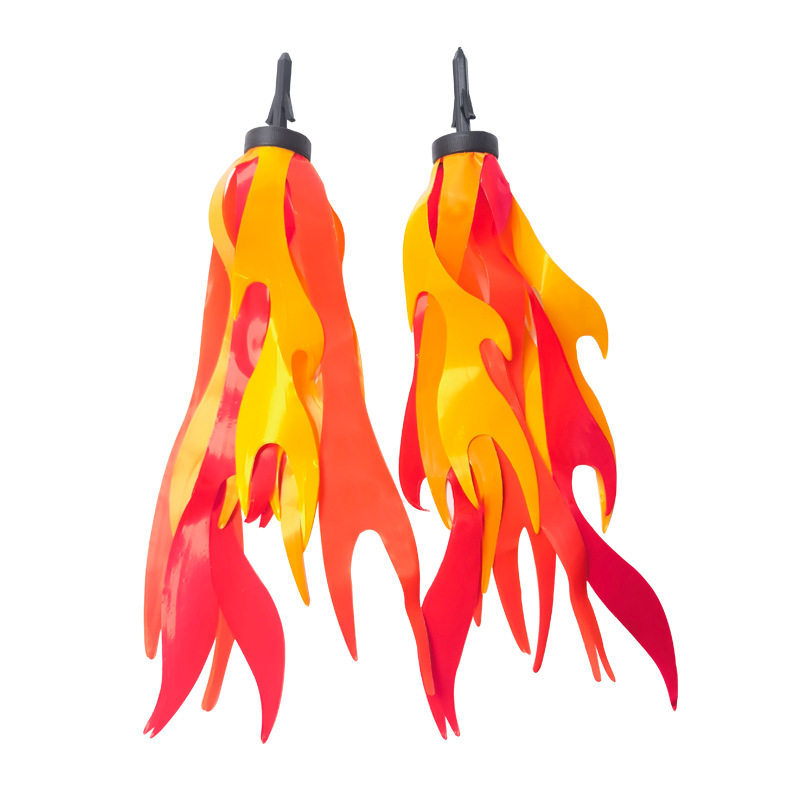 Image of Bicycle Flame Tassels, Scooter Tassels, With , Colorful Handlebar Decorations, Very Suitable For Birthday Party Gifts, Outdoor Riding, And Bicycle Decoration