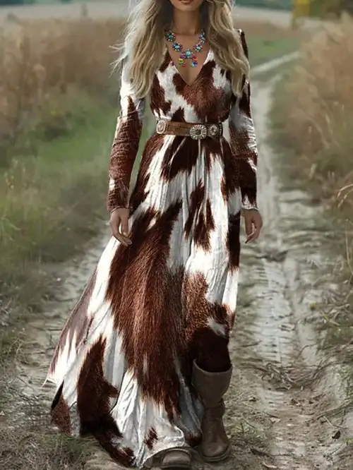 cow print dress sold on Temu United States cow print dress sold on Temu United States