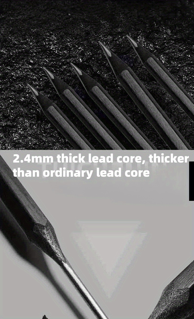 10pcs hb 2b graphite pencil wood smooth 2 4mm lead core suitable for writing drawing and sketching durable and high quality sketching and art projects artist sketching pencils professional smooth graphite core details 3