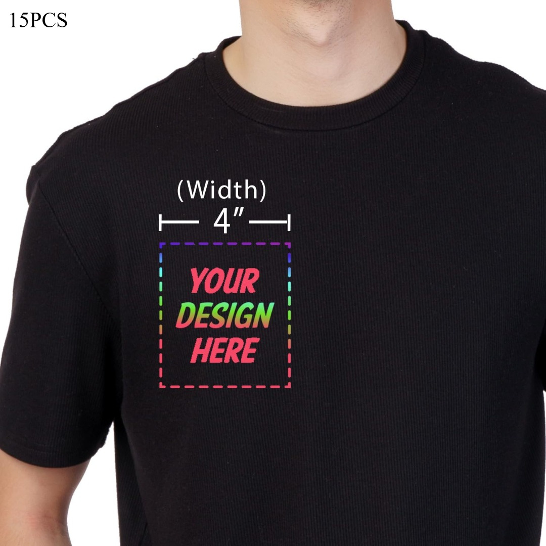 Image of Custom 4inx4in Personalized Customer T-shirt Chest Logo Heat Transfer Patches, Pu Iron-on Transfers, Dtf Hot Transfer Stickers