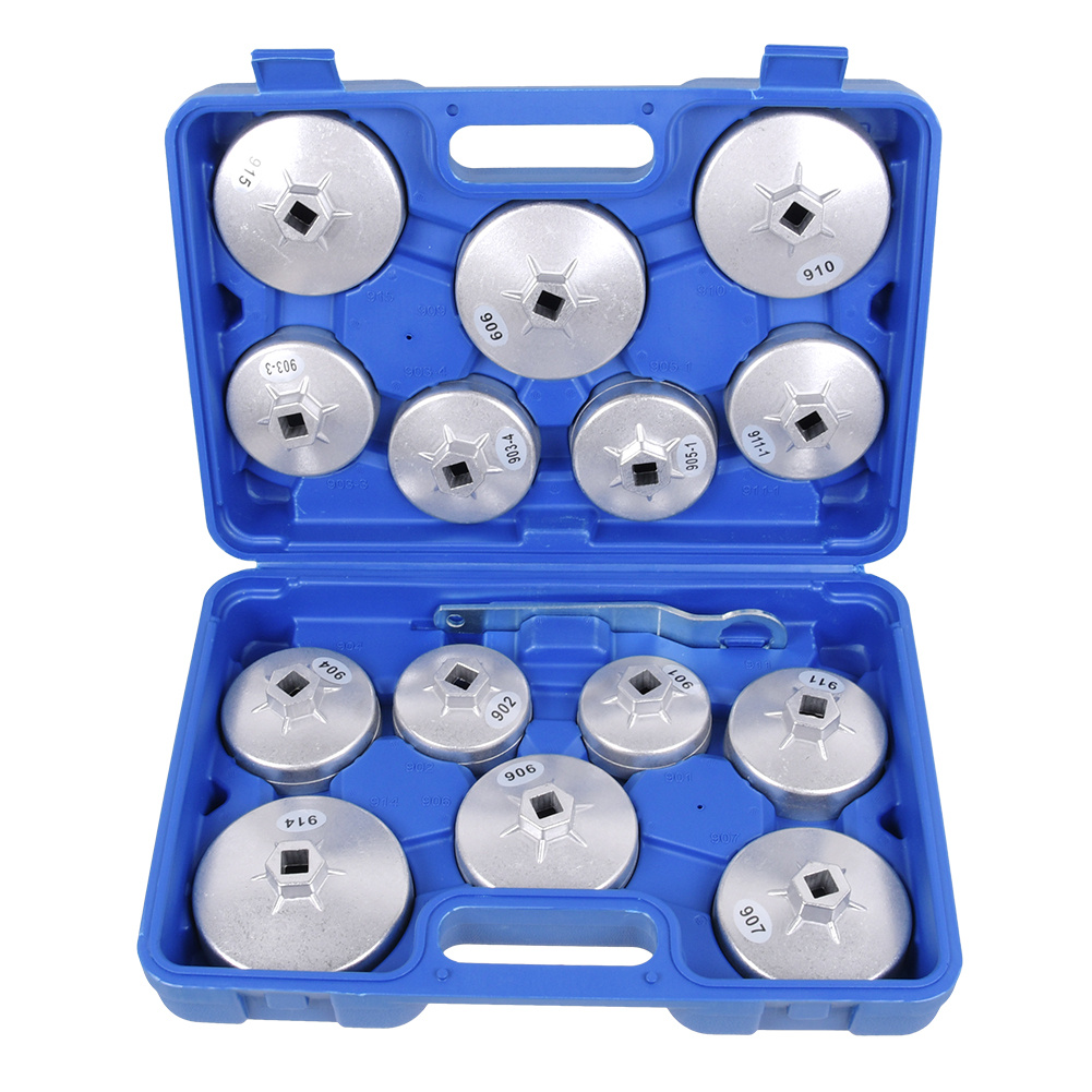 15pcs Aluminium Oil Filter Caps Filter Wrench Oil Change Tool