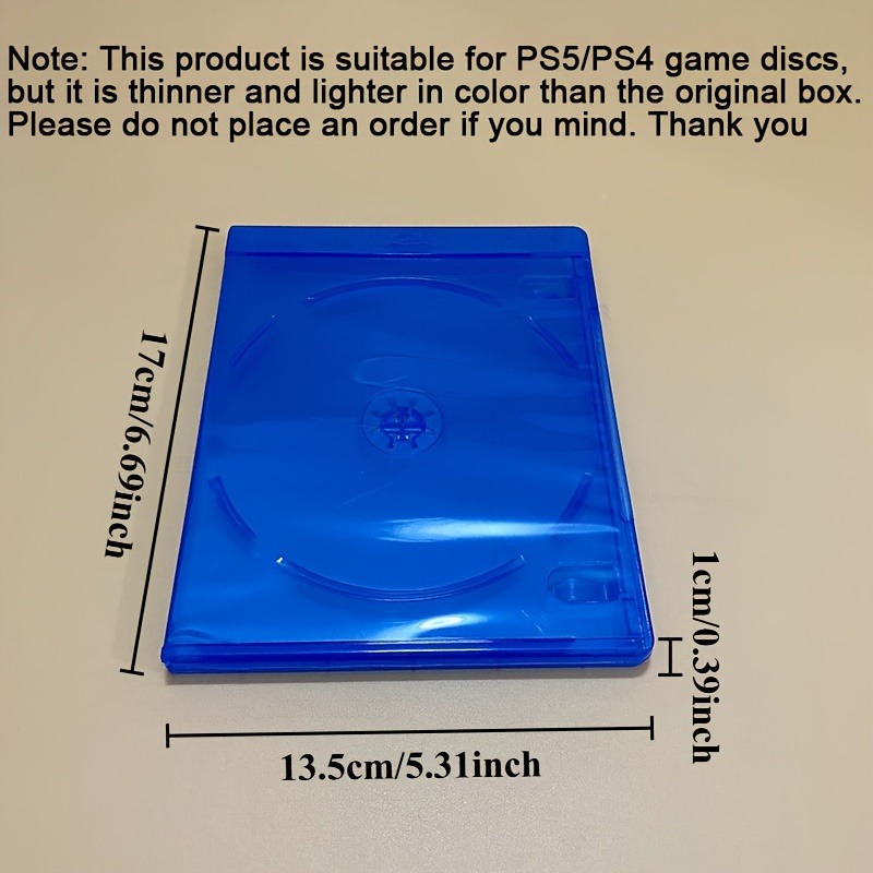 TEMU 1pc Case For Blu-ray, Cd, Dvd, And Ps5 Game Discs - Durable Pp Plastic Protective Sleeve With Insertable Pages, For Easy Visibility, Ideal For