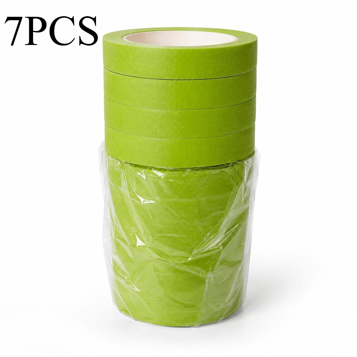 TEMU 7-roll Floral Stem Wrapping Tape, Green Handmade Paper Tape, Total Length 75m/2952 Inches (5 Rolls X 15m), Artificial Flower Floral Craft