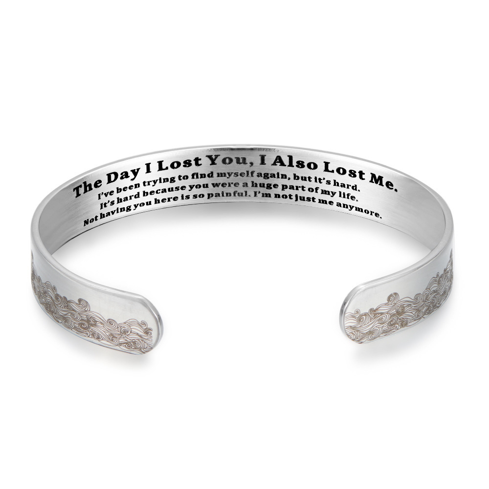 TEMU On I Lost You, I Lost A Part Of Too. This Adjustable Open Bracelet Serves As A Commemorative Piece, Perfect For Anniversaries And A Thoughtful Gift For