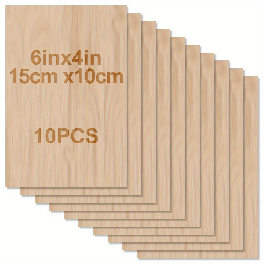 Image of 10pcs Craft Wood Boards, Light Wood Boards, Basswood Thin Craft Boards, For House Planes, Ships, Watercraft Crafts, School Projects, Wooden Diy Decorations
