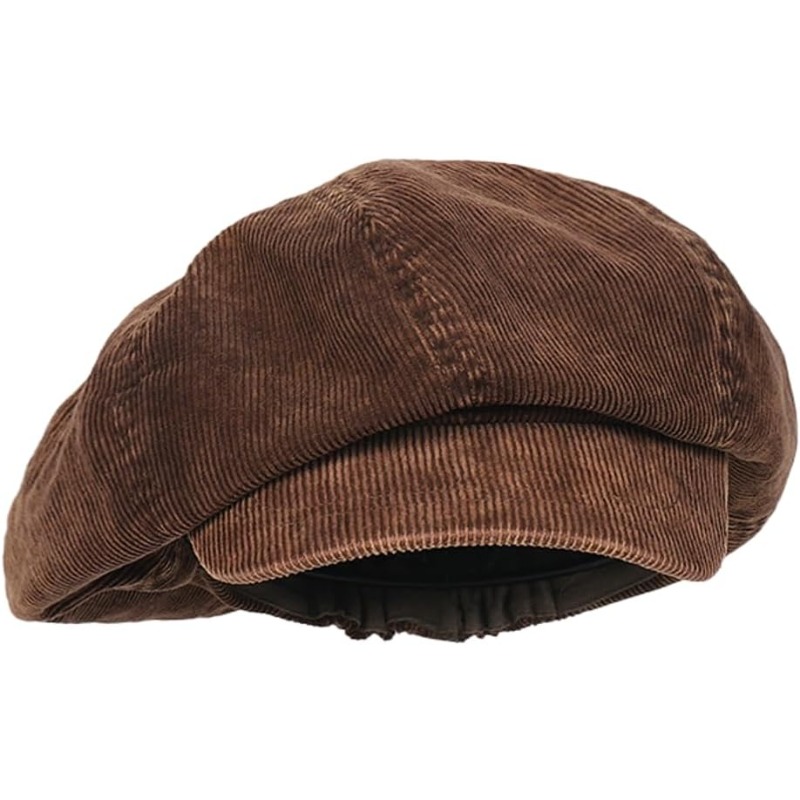Women's Beret, Men's Newsboy Cap, French Corduroy Cap, Classic Autumn And Hat, Solid Color Cap