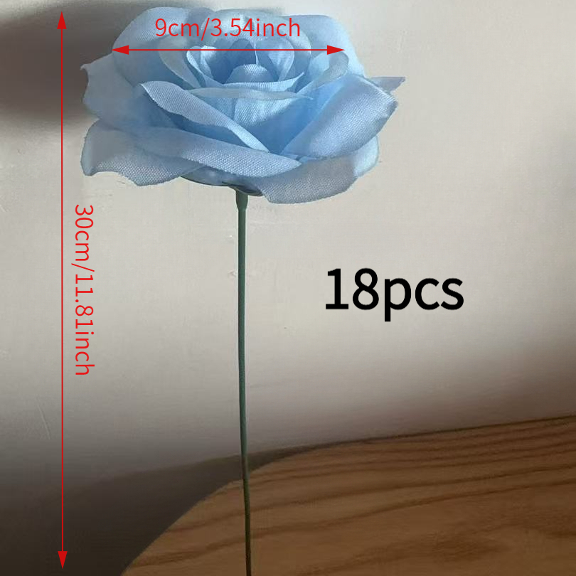 TEMU bleues artificielles, fausses fleurs, résistantes aux UV et durables, fleurs bleues réalistes, adaptées à la décoration intérieure/extérieure de
