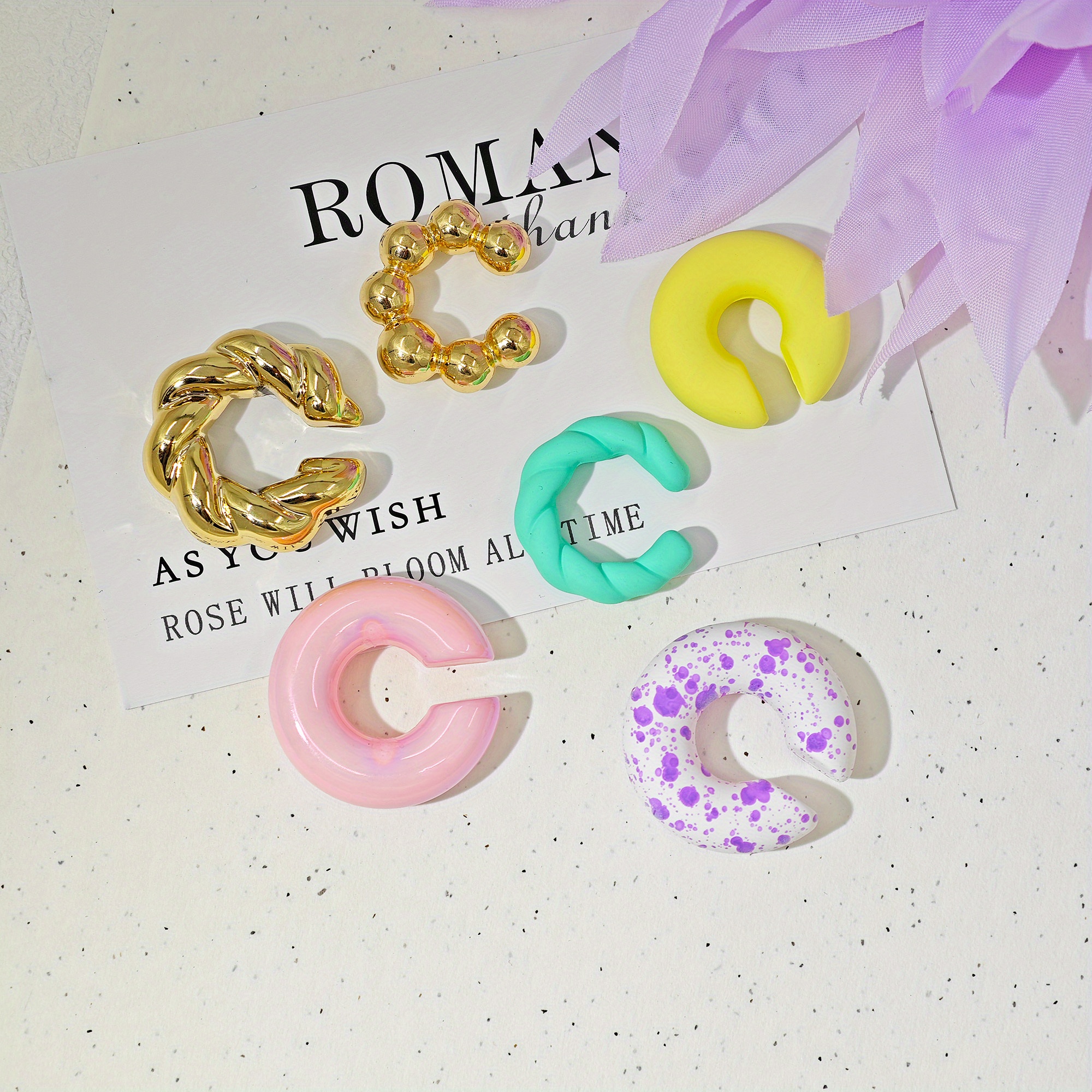 European American No Piercing Ear Bone Clip Creative C Shaped Earrings Ear Clip