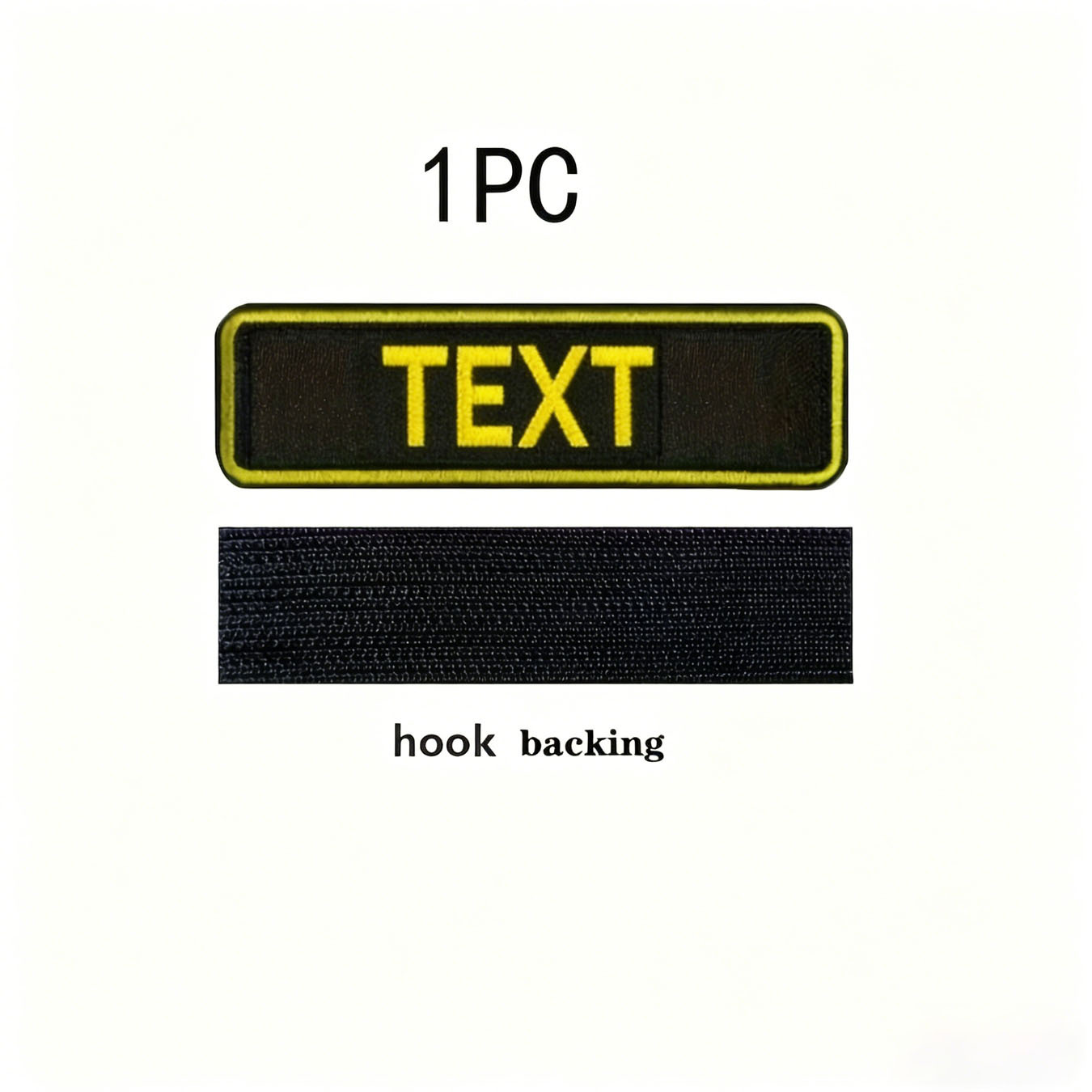 TEMU 10.16 X 2.54cm Custom Embroidered Name Badge, Personalized Text And Logo Patch, Durable Polyester Patch, Diy Customizable Embroidered Applique,