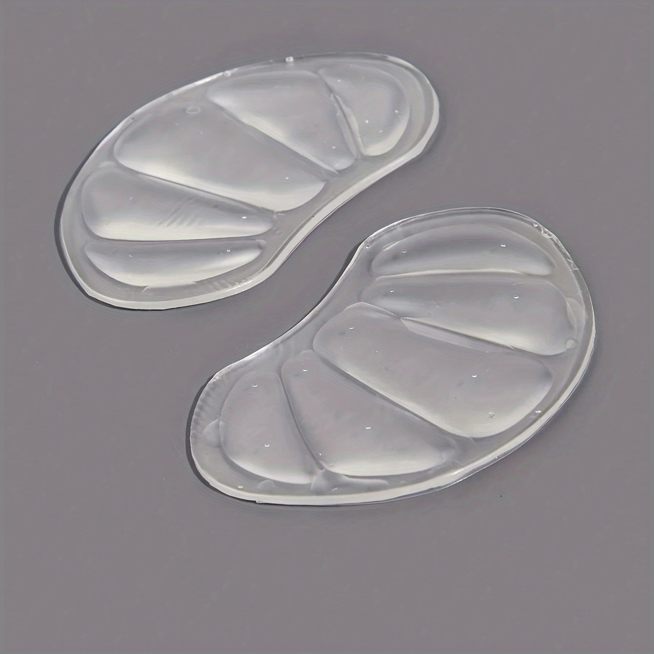 2pcs Silicone Forefoot & Heel Cushions - Transparent Gel Insoles for Pain Relief, Comfortable Support for Standing, Hiking, Dancing & Sports - Soft, Non-Slip