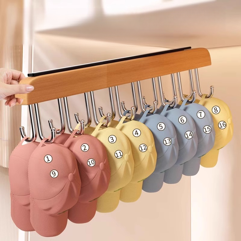 Heavy-Duty Solid Wood Closet Organizer with Sliding Rail - Space-Saving Vertical Hanging Rack,   Clothes Hanger for Underwear, Dresses, Scarves, Socks - Sturdy Wardrobe Storage Solution for Home or Retail Use,  , Smooth Sliding Mechanism, Fashion Enthusiasts, Hanger For Clothe, Hanger For Bag, Bag Hanger, System Hanger, Sliding Rail, Ceiling Hanger, Clothes Hanger