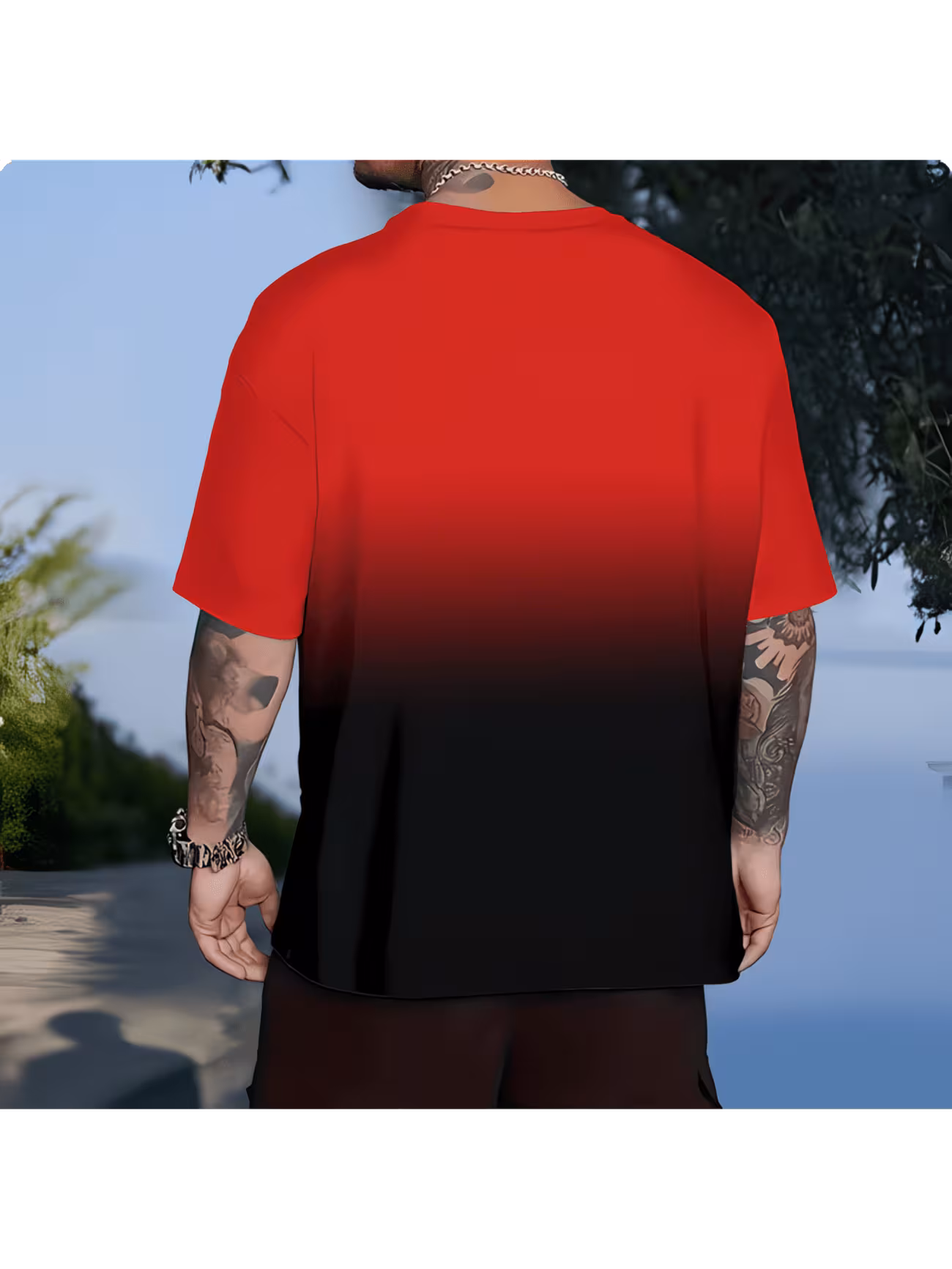 t-shirt homme couleur col rond manches courtes, pour , confortable, , tendance, mode, tenue de à , haut de base facile 2