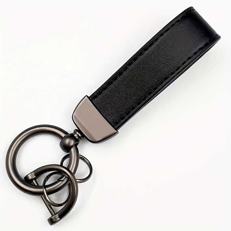 high end carbon fiber faux leather keychain with creative mesh hand rope and car remote control pendant easy and elegant hanging   accessory