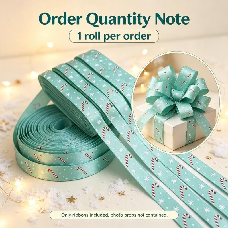 TEMU Nastro per confezioni regalo da 5 iarde/0,9 cm (3/8 di pollice), nastro a con motivo a di natalizio, decorazioni natalizie, artigianato,