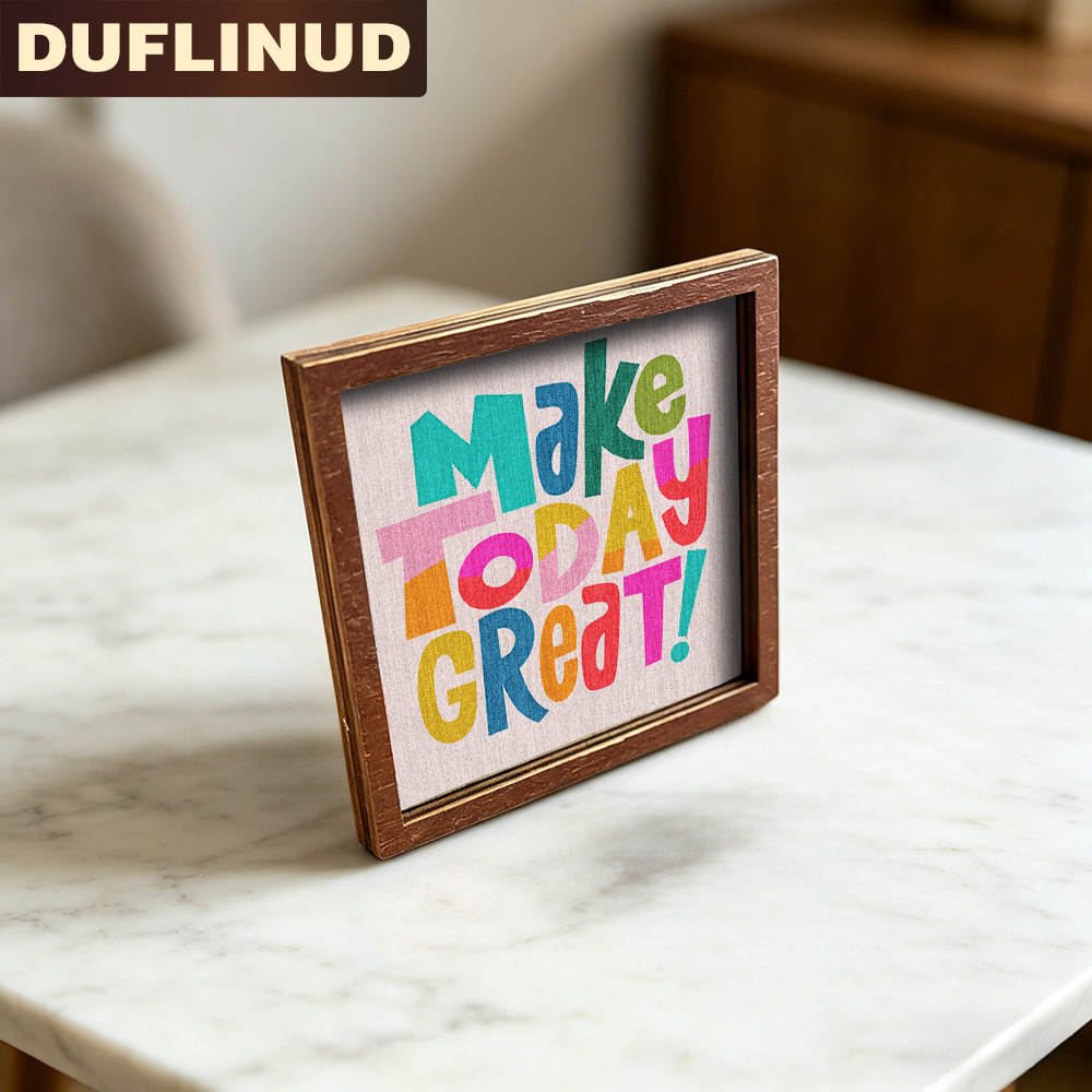 TEMU Aimant de réfrigérateur avec , mini plaque décorative, micro-ornement à slogan, design de style collage coloré, avec le slogan « », aimant de