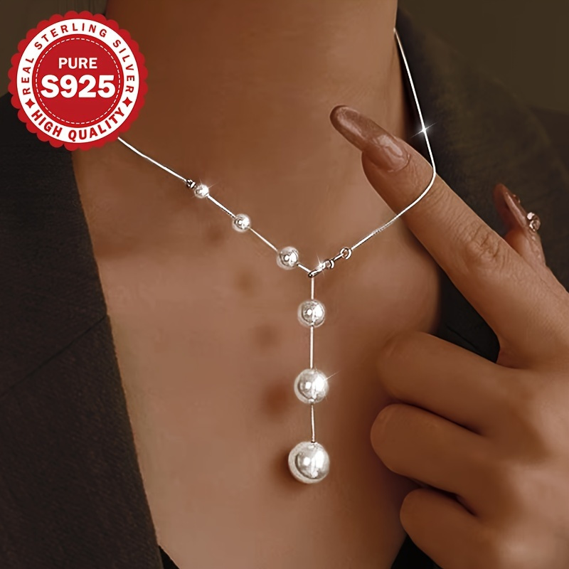 

1 Necklace, S925 Size Necklace, -end Y-shaped Necklace, Multiple Wearing , Suitable For As Banquets, Parties, , Etc., Low 4.2g