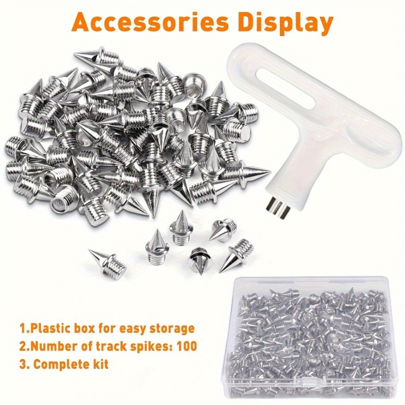 

100pcs Steel - Universal 1/4 Replacement For , Running , Field , - Metal Cleats Removal Tool