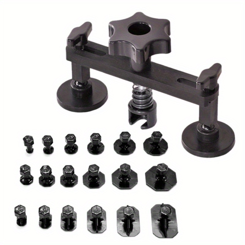 TEMU Kit di strumenti per riparazione ammaccature auto, linguette di trazione per rimozione ammaccature , set di riparazione completo da 19 pezzi