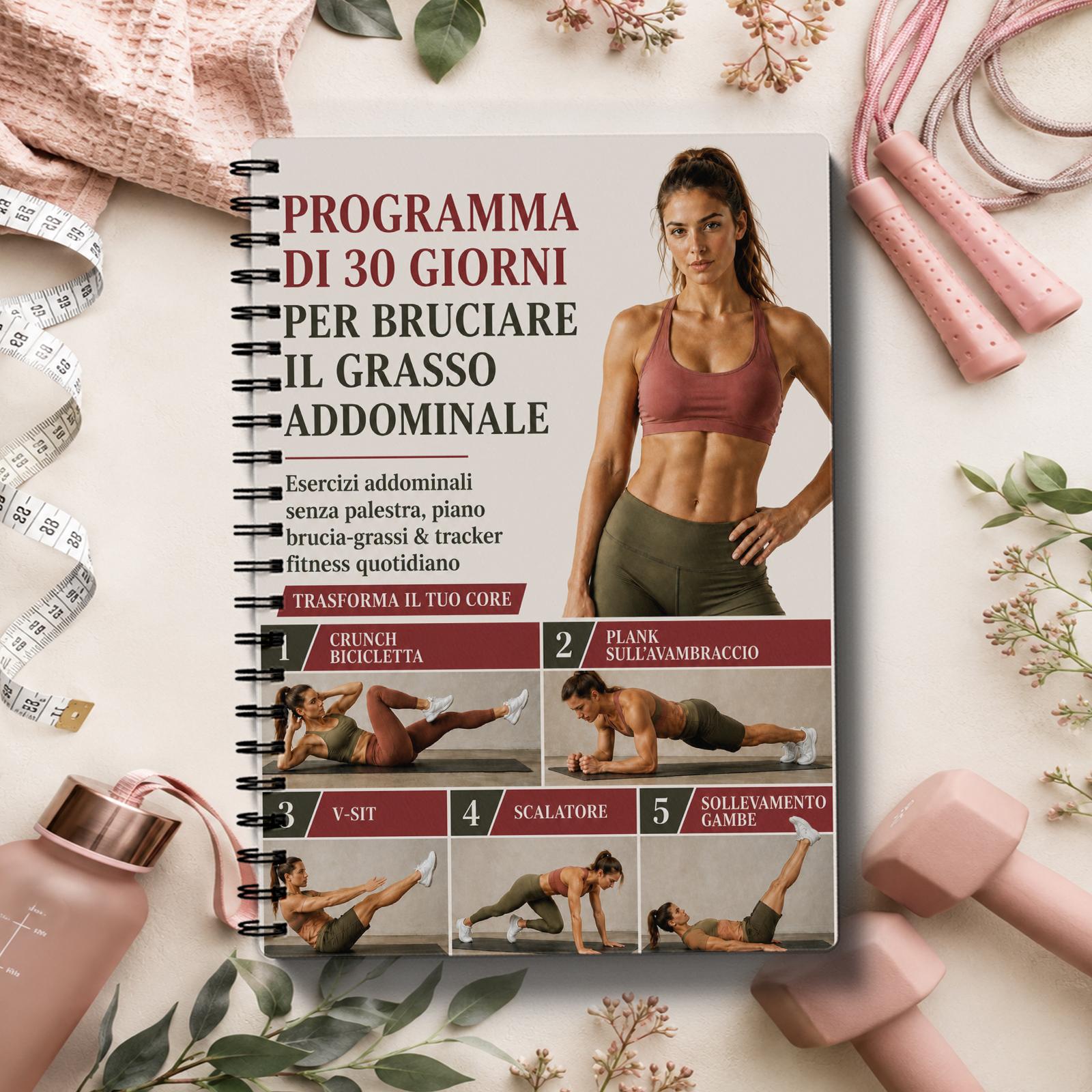 TEMU Piano di Allenamento 30 per Bruciare il Grasso Addominale: di Allenamento per Appassionati di Fitness, Routine Quotidiana per Addominale, Guida