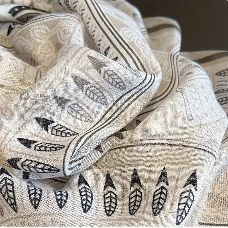 YZNT A Versatile New Style Featuring a Simple And Elegant Artistic Print, This Casual -Scarf Is Warm for Winter And Has a Soft Texture, Perfect for Outdoor Adventures.