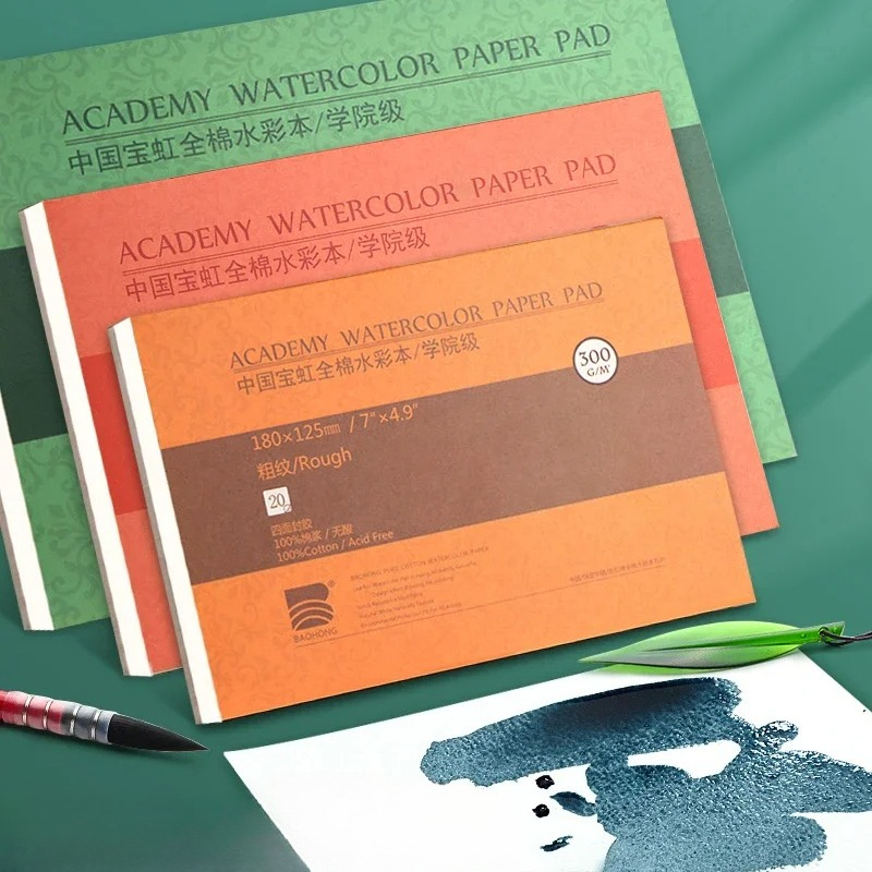 1pc professional 100 watercolor paper pad 200 300g heavyweight for vibrant artwork