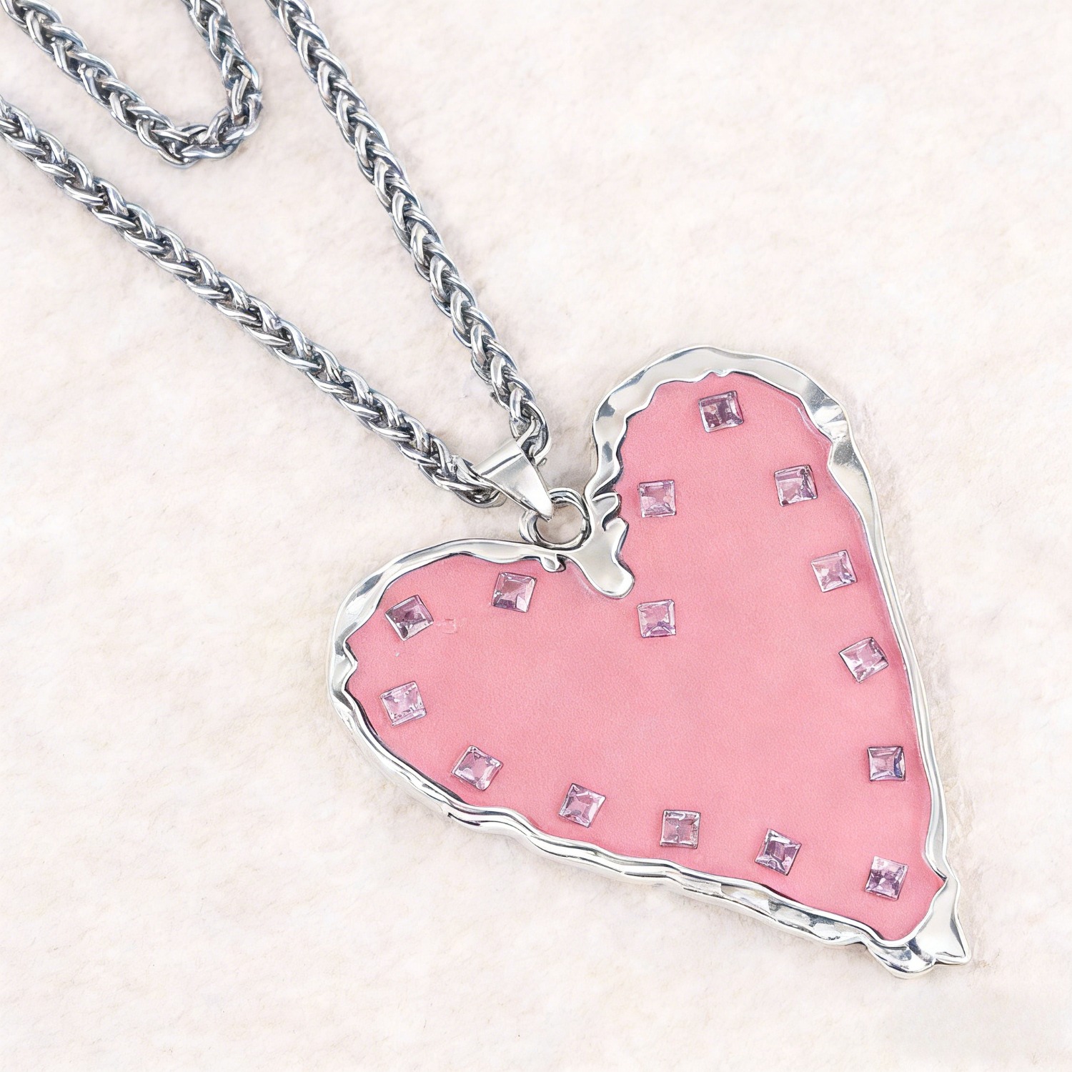 Women's Y2k Necklace With Cubic Pendant - Valentine's Day Gift, -looking Inlay, Minimalist Chain, Cz For Casual Attire & Special Occasions