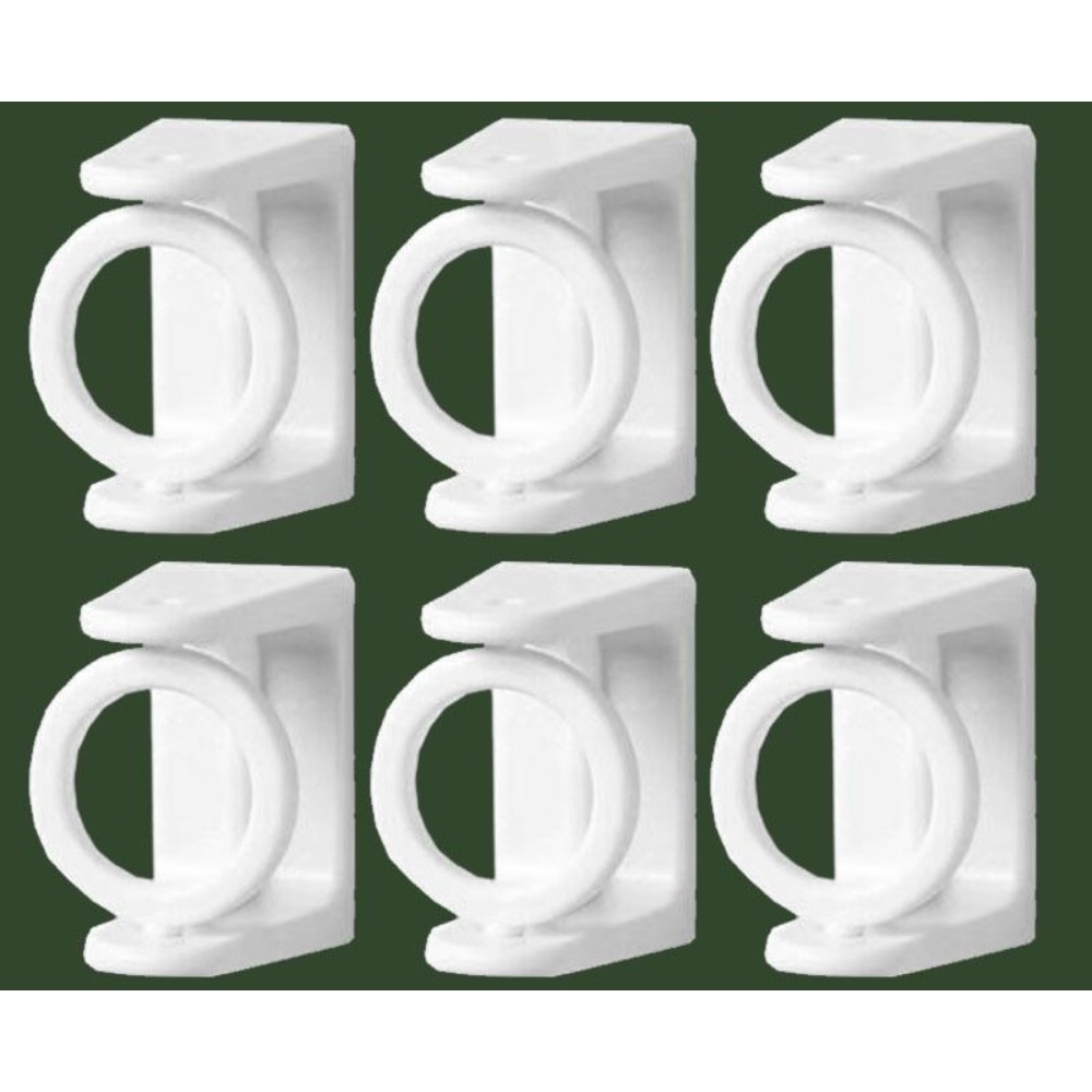TEMU Set Of 6, Easy To Set Up Curtain Rod Holders, Adhesive Mounting Brackets, Ideal For Installing Tension Rods, Curtains, Shelves, In School Dorms