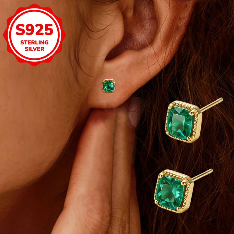 Mother's Day S925 Silver Zirconia Stud Earrings