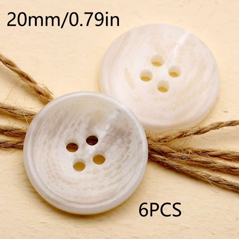 TEMU 6 Stück 0.59/0.79/ Zoll Harzknöpfe Wollmantel Trenchcoat Doppelseitiger Kaschmir Vintage Vielseitige Mantelknöpfe Hemdknöpfe Anzugjacke Strick