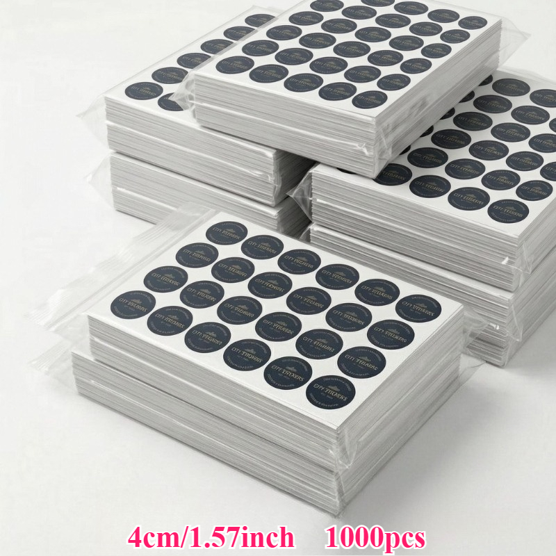 TEMU 1000pcs Custom Round Stickers In 3/4/5/6cm Sizes, Optional Personalized Stickers, Suitable For Weddings, Birthdays, Baptisms, Offices, And Other