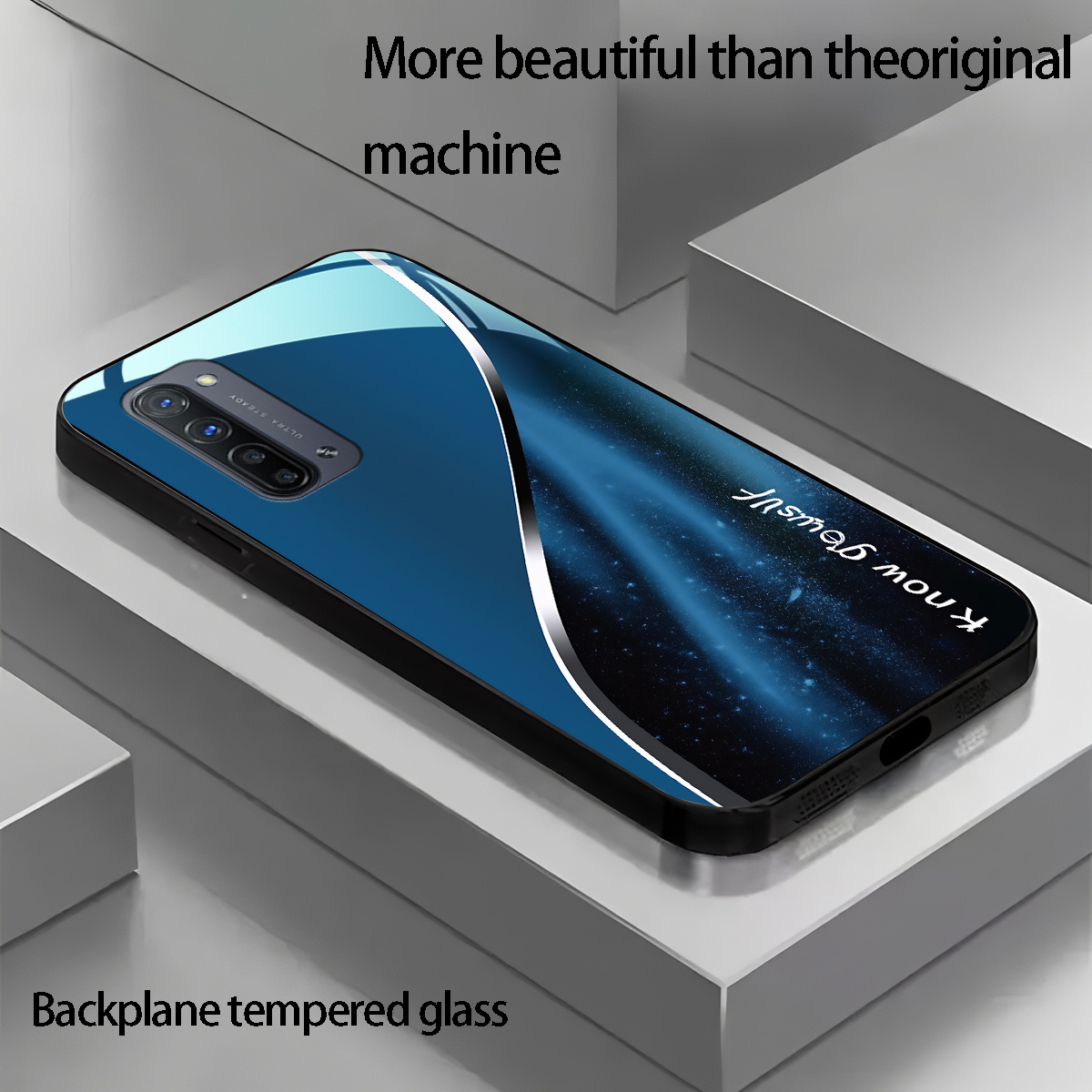 TEMU "high-end Mobile Phone Case For Oppo Find X2 Lite Case, Black Tempered Glass Case, Heat Dissipation And Anti-fall, Advanced"