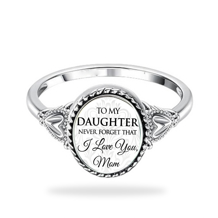 TEMU 1pc Heart Rings Family Rings Mother Daughter Rings Oval Rings Rings Jewelry Additions Unique Jewelry Christmas Gifts Valentine Gifts Everyday