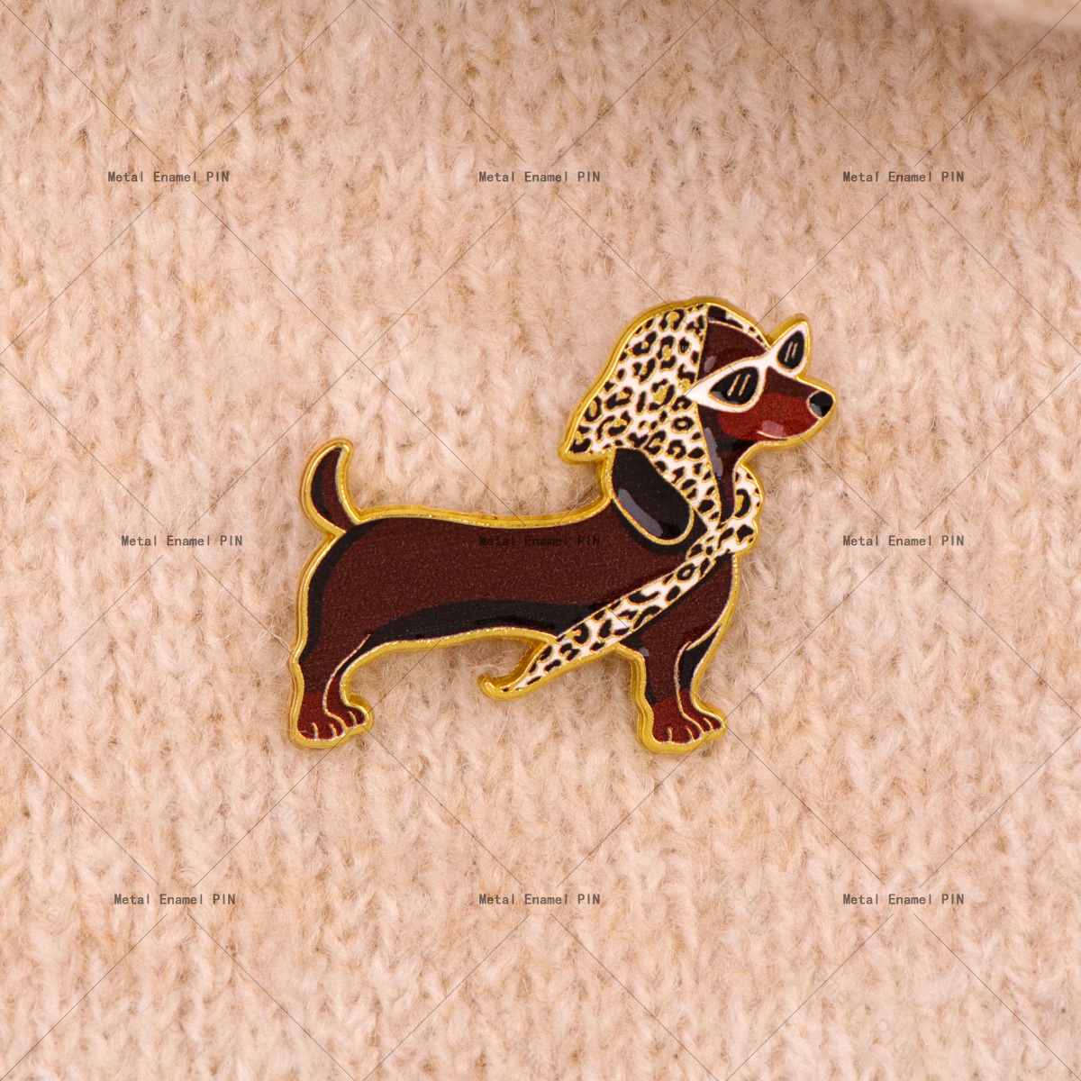 TEMU Pin de metal, de esmalte, regalo para fans del perro salchicha, regalo para maletín, regalo para mochila escolar, joyería, regalo de Navidad