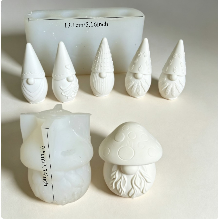 Image of Silicone Mold For Mushroom Candle Ornaments - (suitable For Plaster/resin)