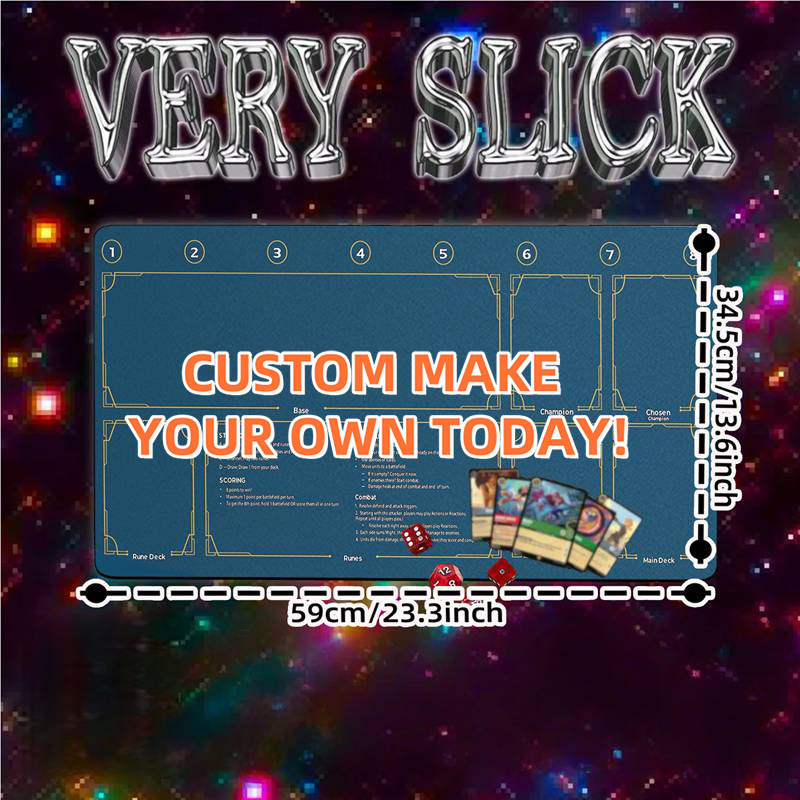 TEMU Εξατομικευμένο Gaming Mat, Εξατομικευμένο Riftbound Gaming Mat, Rule Zones TCG CCG Gaming Mat Κατάλληλο για Trading , Προσαρμοσμένο Gaming Mat