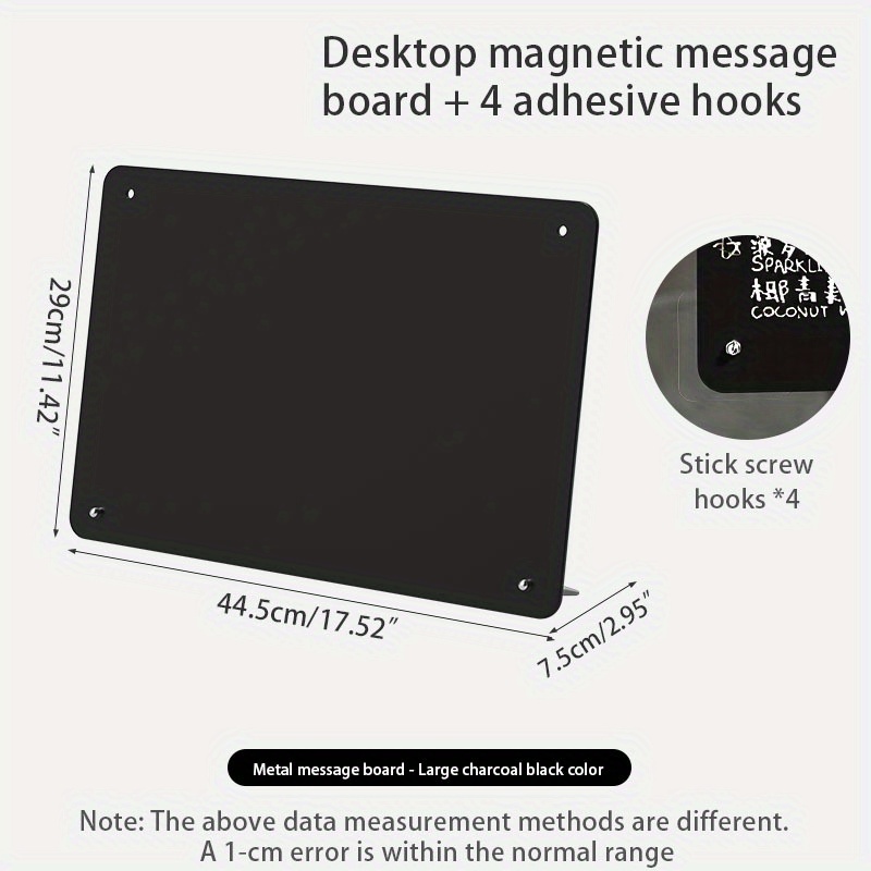 E-shop Magnetisches, großes Whiteboard für den Schreibtisch, handgeschriebenes Eisenarbeiten-Schild, Café, stehendes Tafel-Billboard