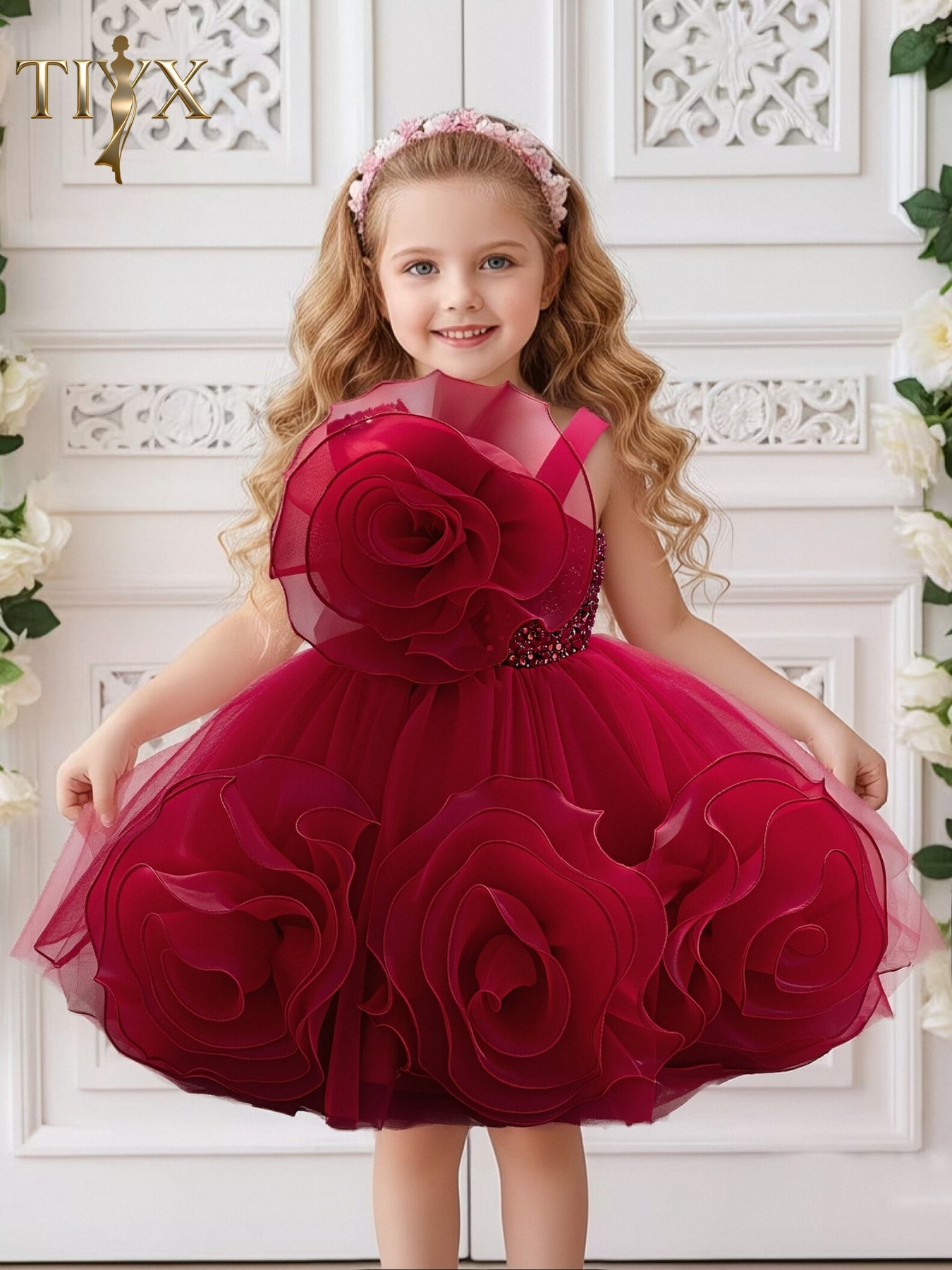 baby girl birthday dress Berry First Birthday Dress
