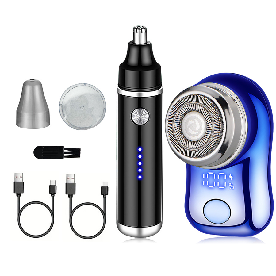 TEMU -one Electric Shaver And Nose Hair Trimmer, Usb Charging, Digital Display , Home Use, Travel Portable, Holiday Gift;