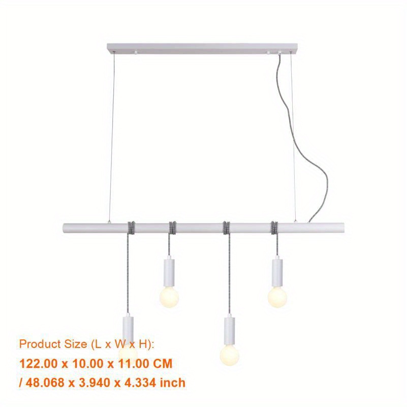 stylish modern four light white pendant fixture for contemporary   details 3