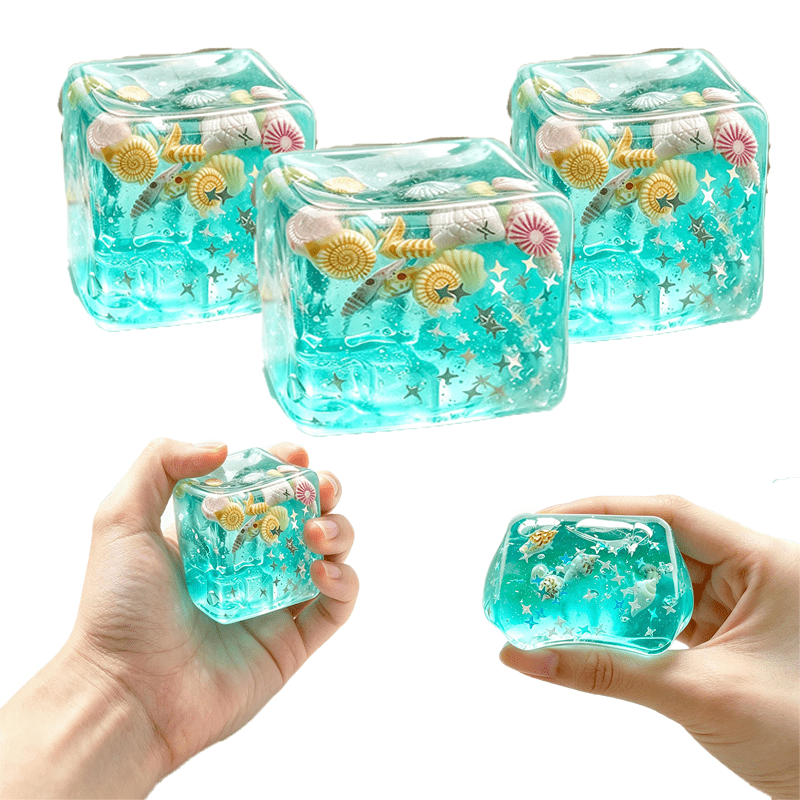 cube of ice and   squeeze toy soft slow rebound sensory fidget toy   stress relief   elastic decompression toy