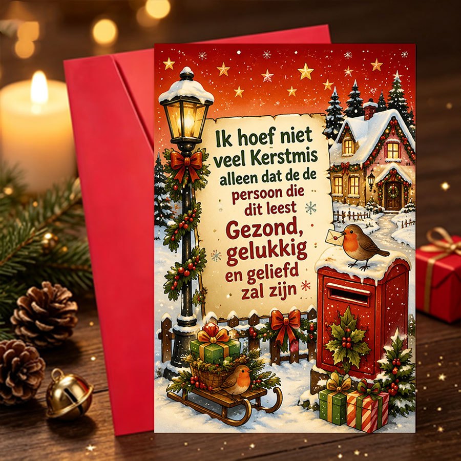 TEMU Set van 1 kerstwenskaart voor volwassenen, ideaal voor het versturen van wensen in het feestseizoen