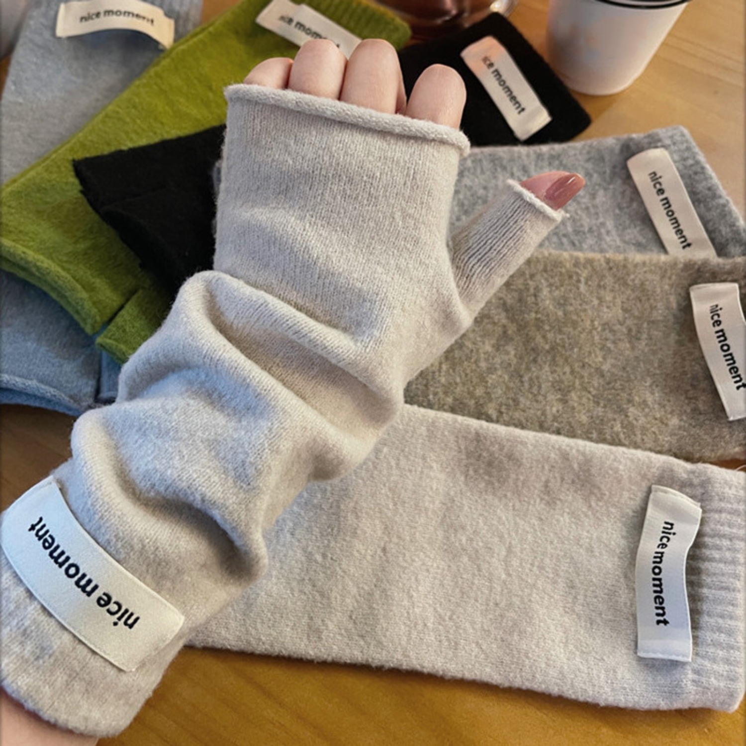 y2k style thickened fingerless gloves suitable for all   long arm protectors christmas gift fashionable womens gloves