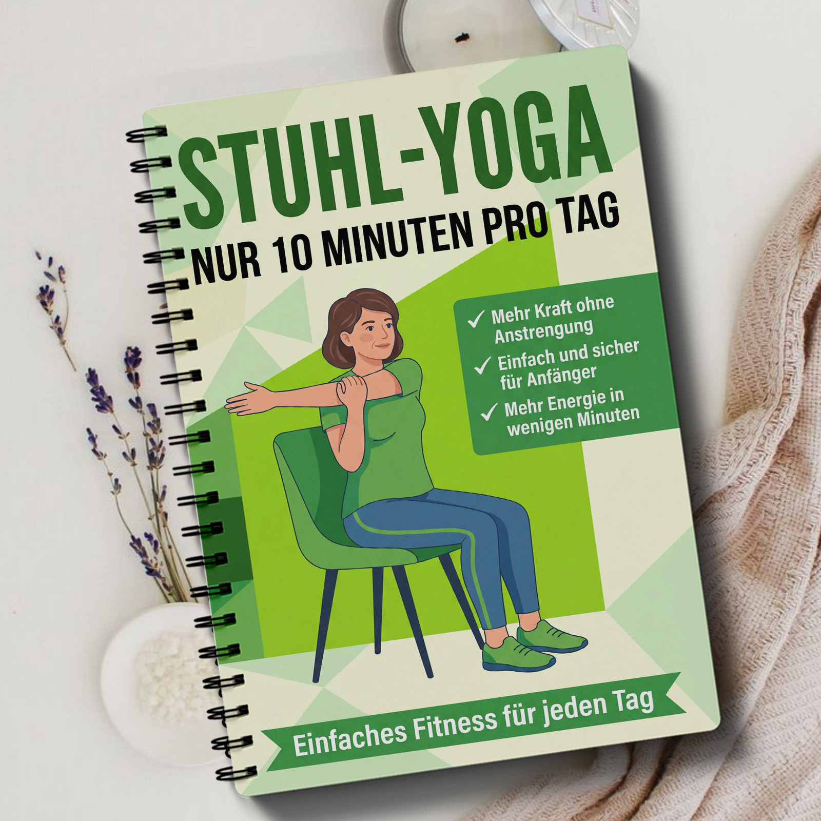 German Version Chair Yoga Exercise Plan, Step By Step Seated Fitness Planner With , Joint Mobility, Gentle Stretching And Yoga Poses For Strength, Balance, Flexibility And Daily For Seniors