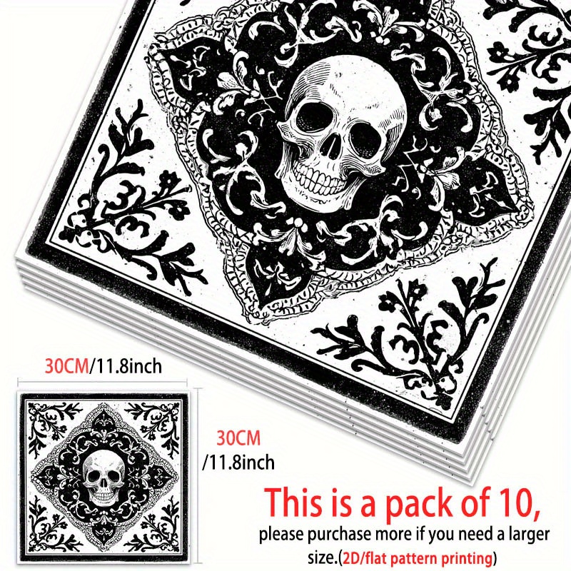 TEMU 10pcs, 2d Flat Floor Stickers, 11.81x11.81in (30x30cm) Pvc Floor Decals, Self-adhesive Pattern Stickers, Suitable For Home Bedroom, Living Room