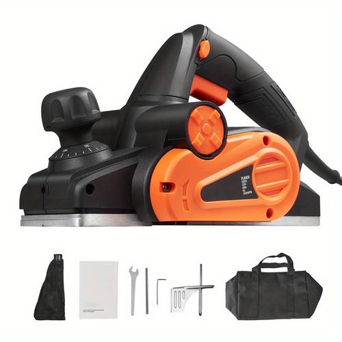 electric hand planer 3 1 4 width corded electric hand planer 16500 rpm high speed powerful electric handheld planer for woodworking chamfering carpentry tool