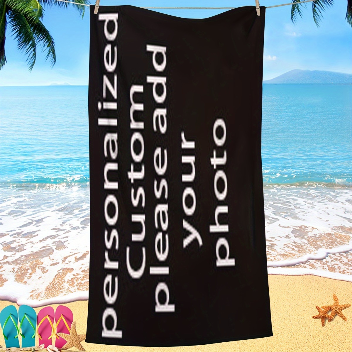 TEMU Custom Photo Beach Towel