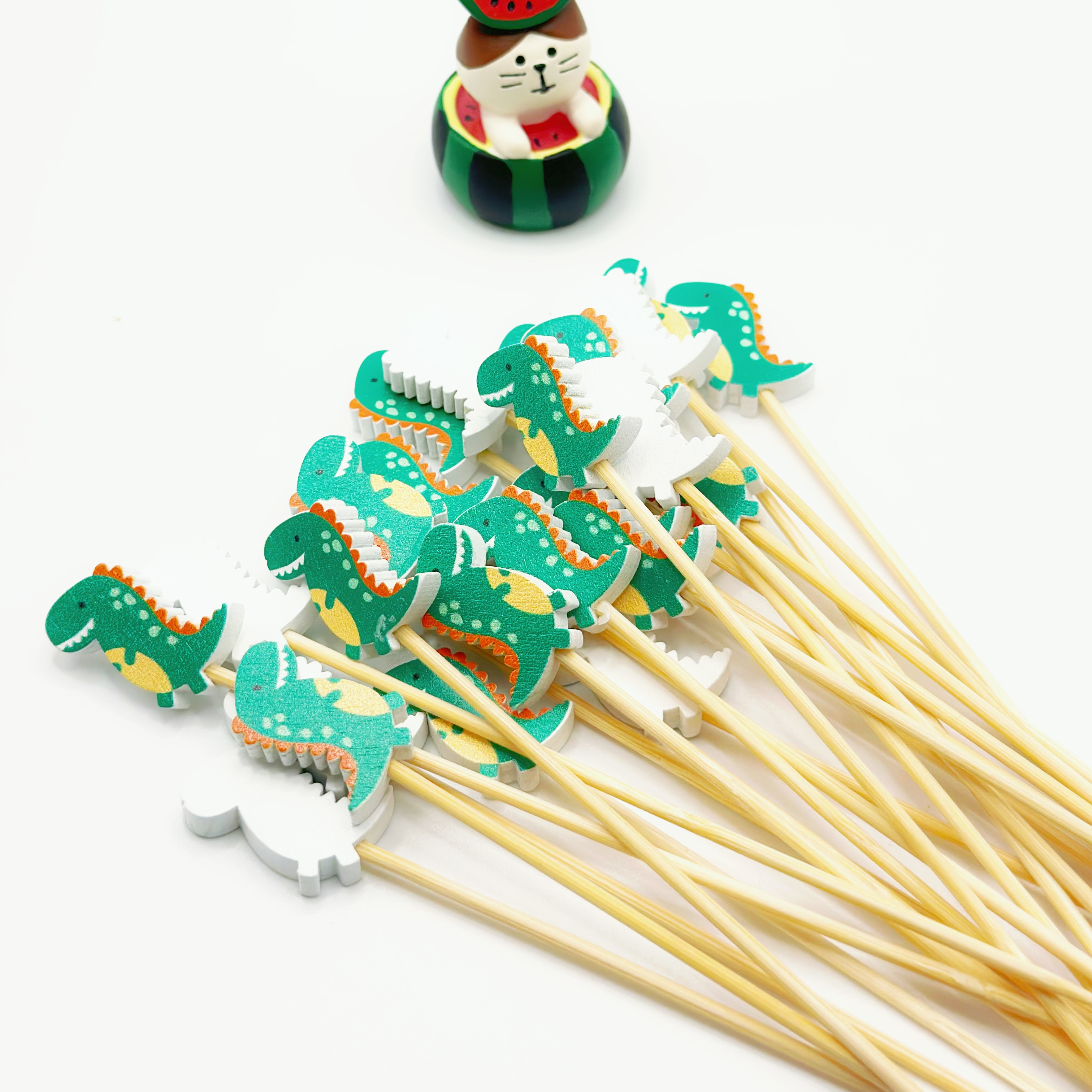 50 stck dinosaurier picks  bambus dino - Temu Germany