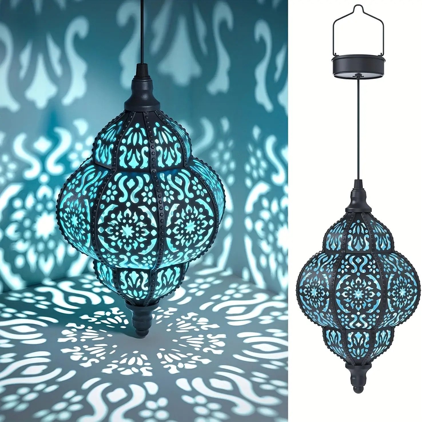 27 17 inch outdoor hanging lantern   fixture ideal for garden patio porch lawn and deck removable solar panel oil rubbed end ceiling or pendant installation