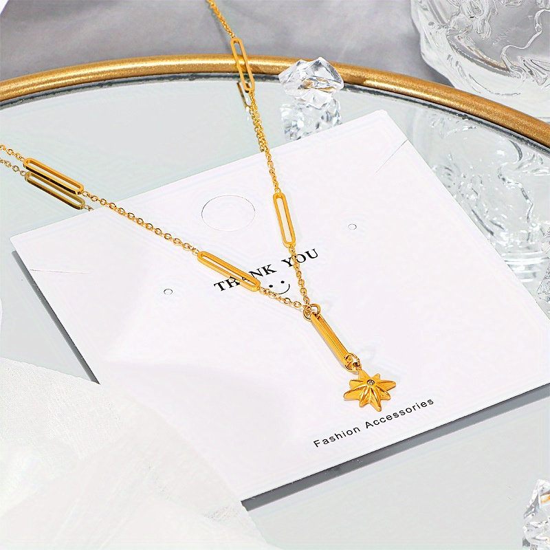 High-End Cold Style Long Round Hollow Shape Pendant Necklace